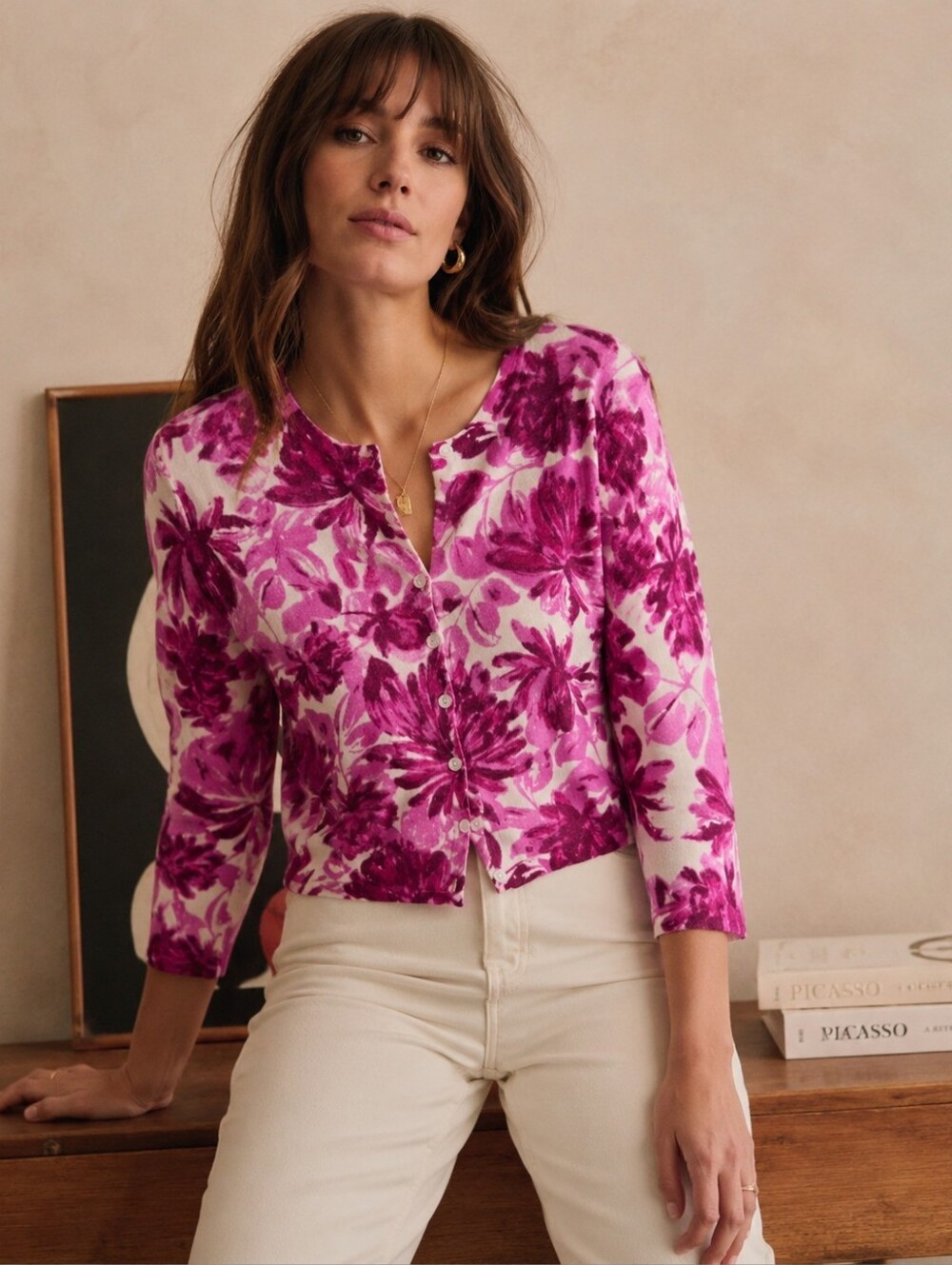 Garnet Hill Merino Wool Cardigan